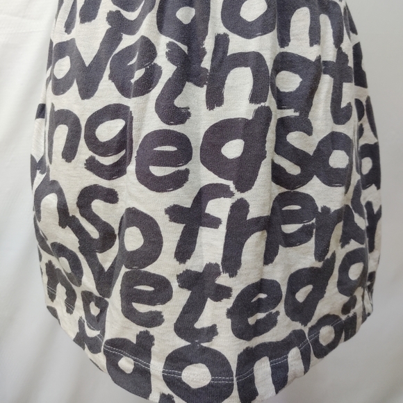 Forever 21 Grey and Black Bold Graphic Letter Sleeveless Dress Size Small - Picture 5 of 7